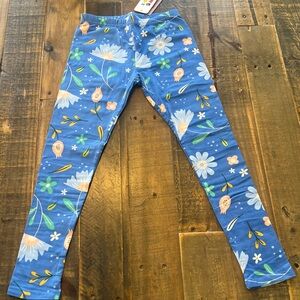 Dot Dot Smile size 7 blue floral leggings new